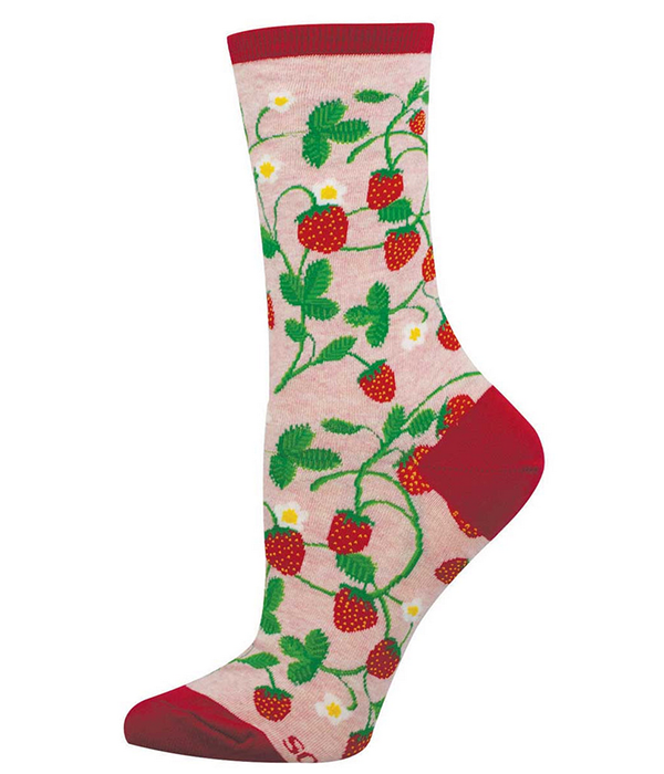 Womens Strawberry Vines Sock