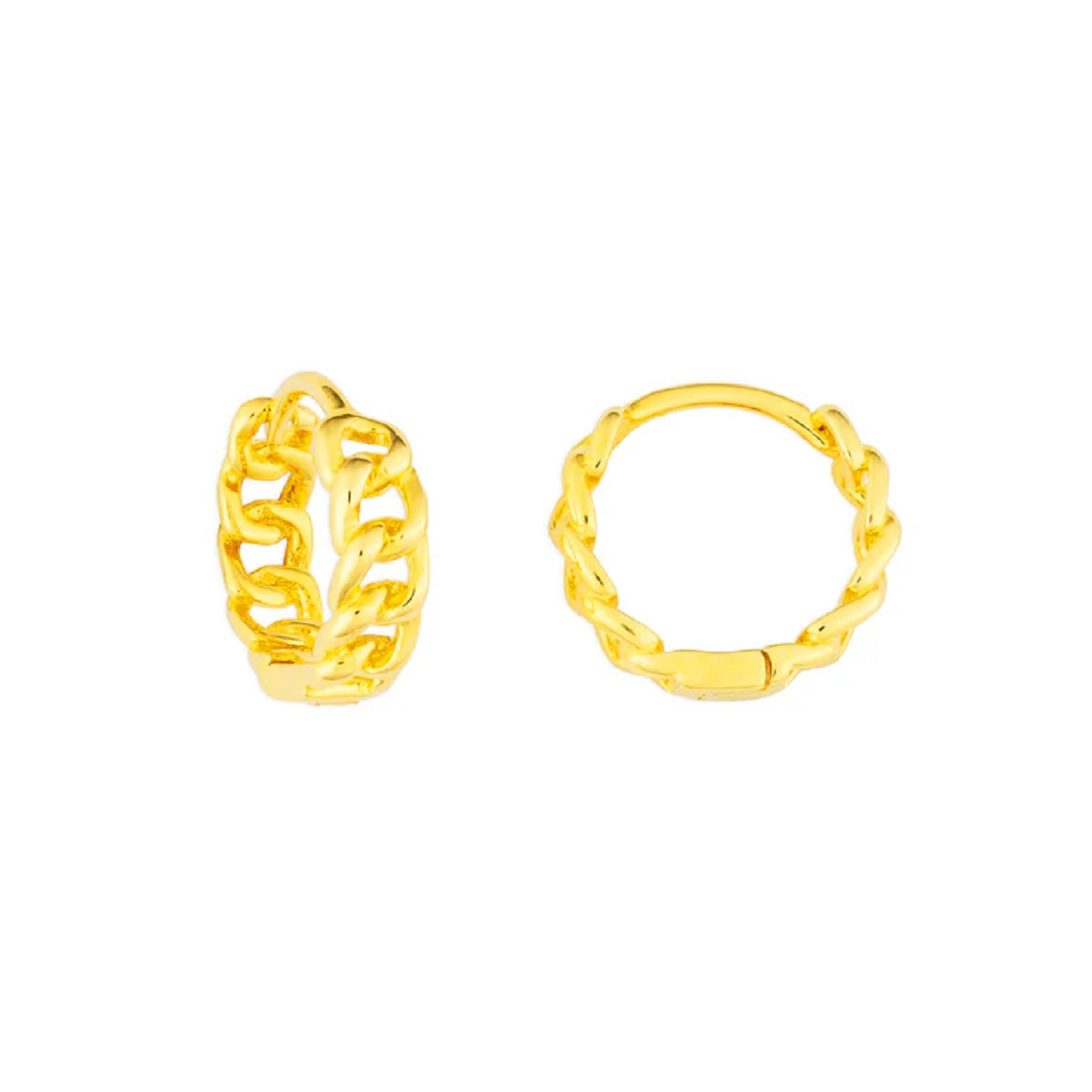 Womens Corinne Huggie Gold