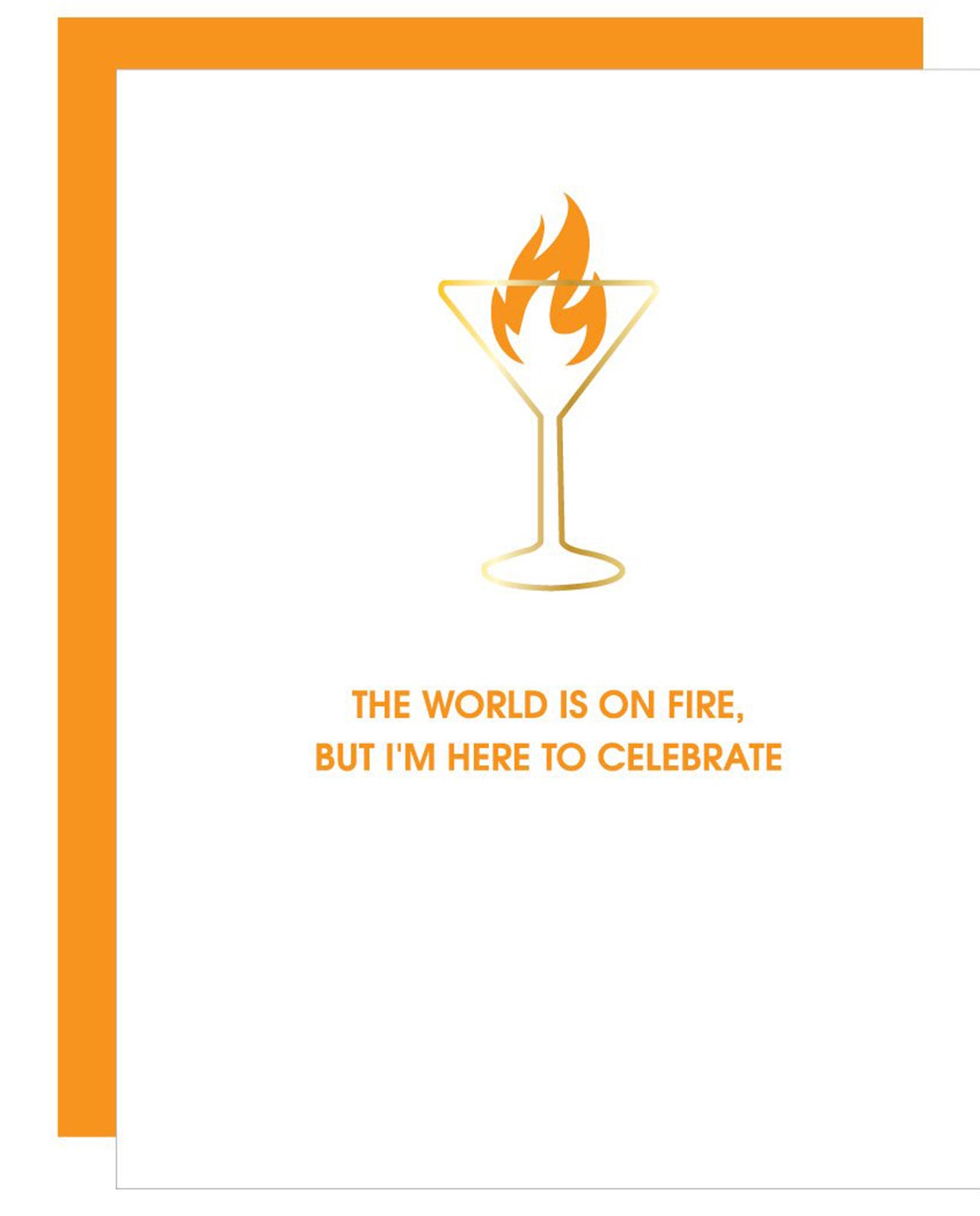 CHEZ GAGNE World is on Fire Martini Paperclip Card