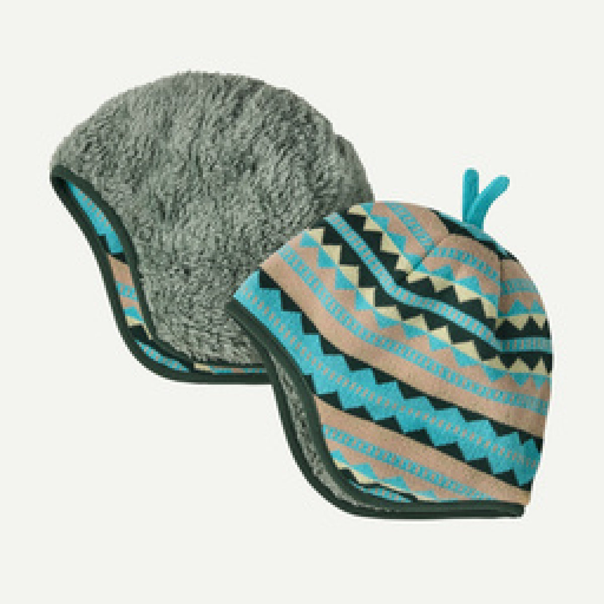 Patagonia Baby Reversible Beanie - Diamond Stripe: Snowmelt Blue