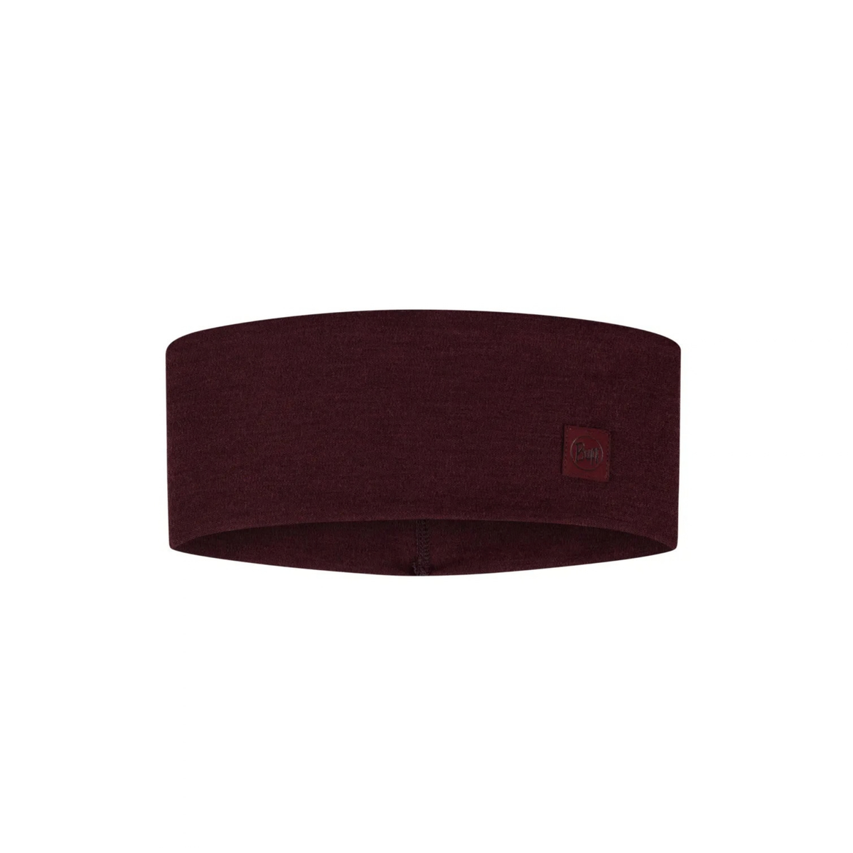 Buff Merino Wide Headband Solid - Garnet