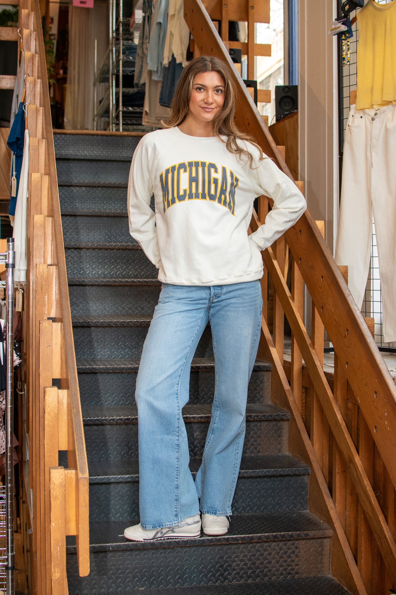 Unisex Michigan Wolverines Crewneck Sweatshirt