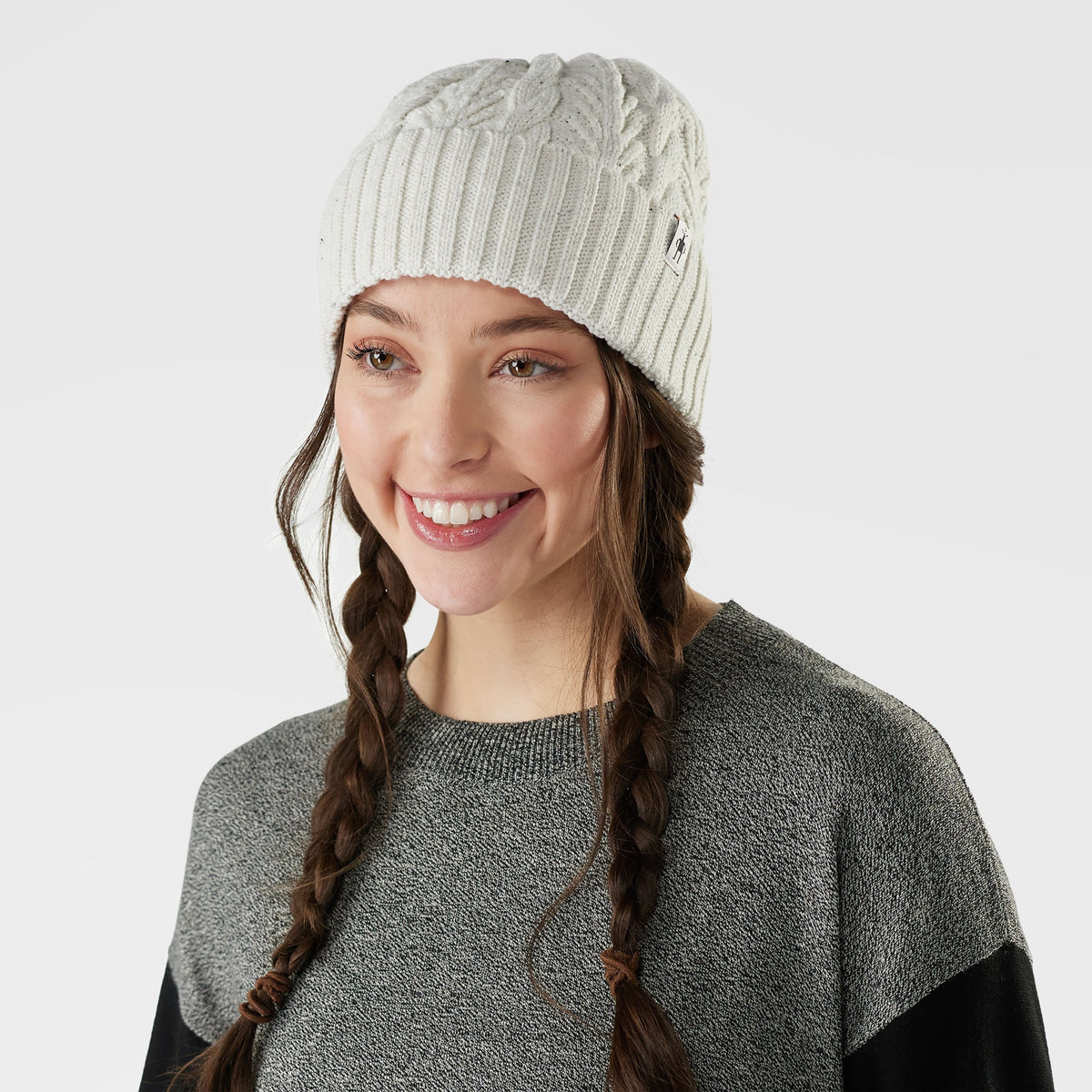 Smartwool Cable Knit Beanie F26 - 100_Natural