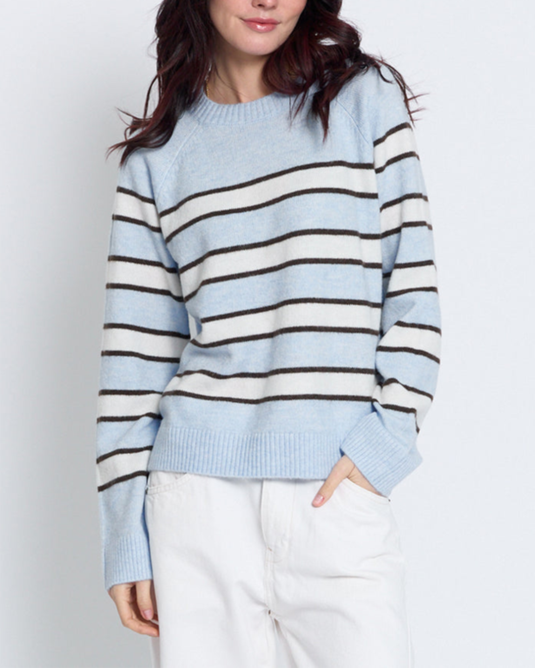 Womens Isla Striped Oversized Raglan