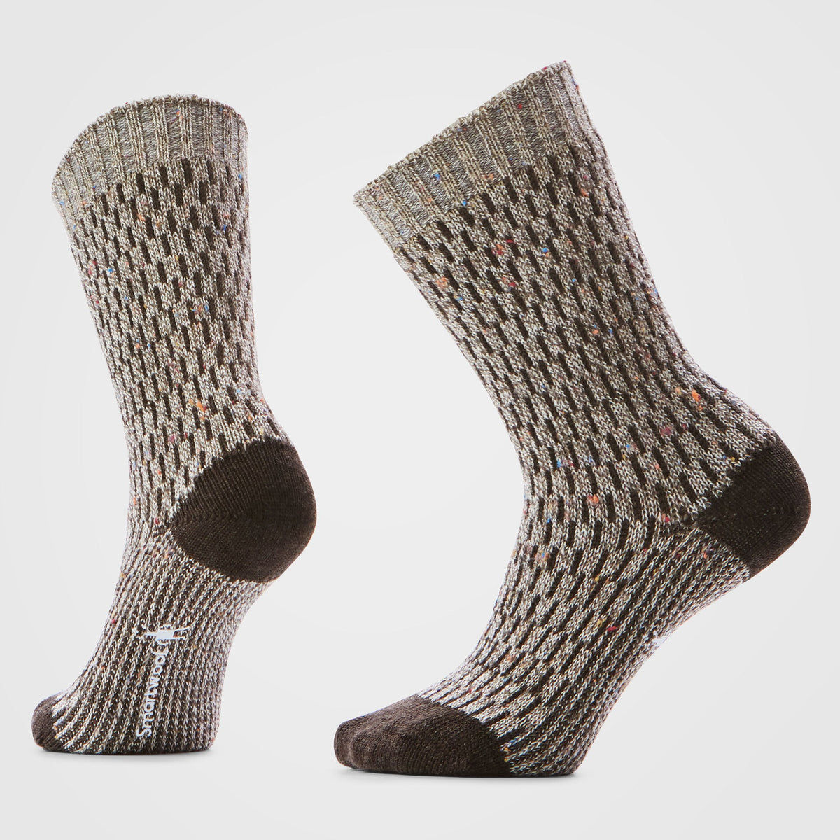 Smartwool Everyday Digi-Tick Crew Socks - G26_Taupe-Natural Marl