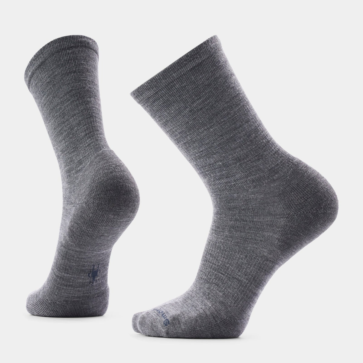 Smartwool Everyday Solid Rib Crew Socks - Medium Gray