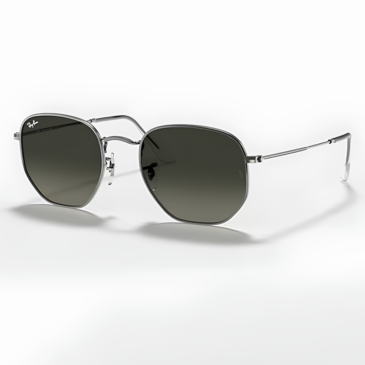 Rayban Hexagonal in Gunmetal / Light Grey Gradient Dark Grey-Gunmetal / Light Grey Gradient Dark Grey