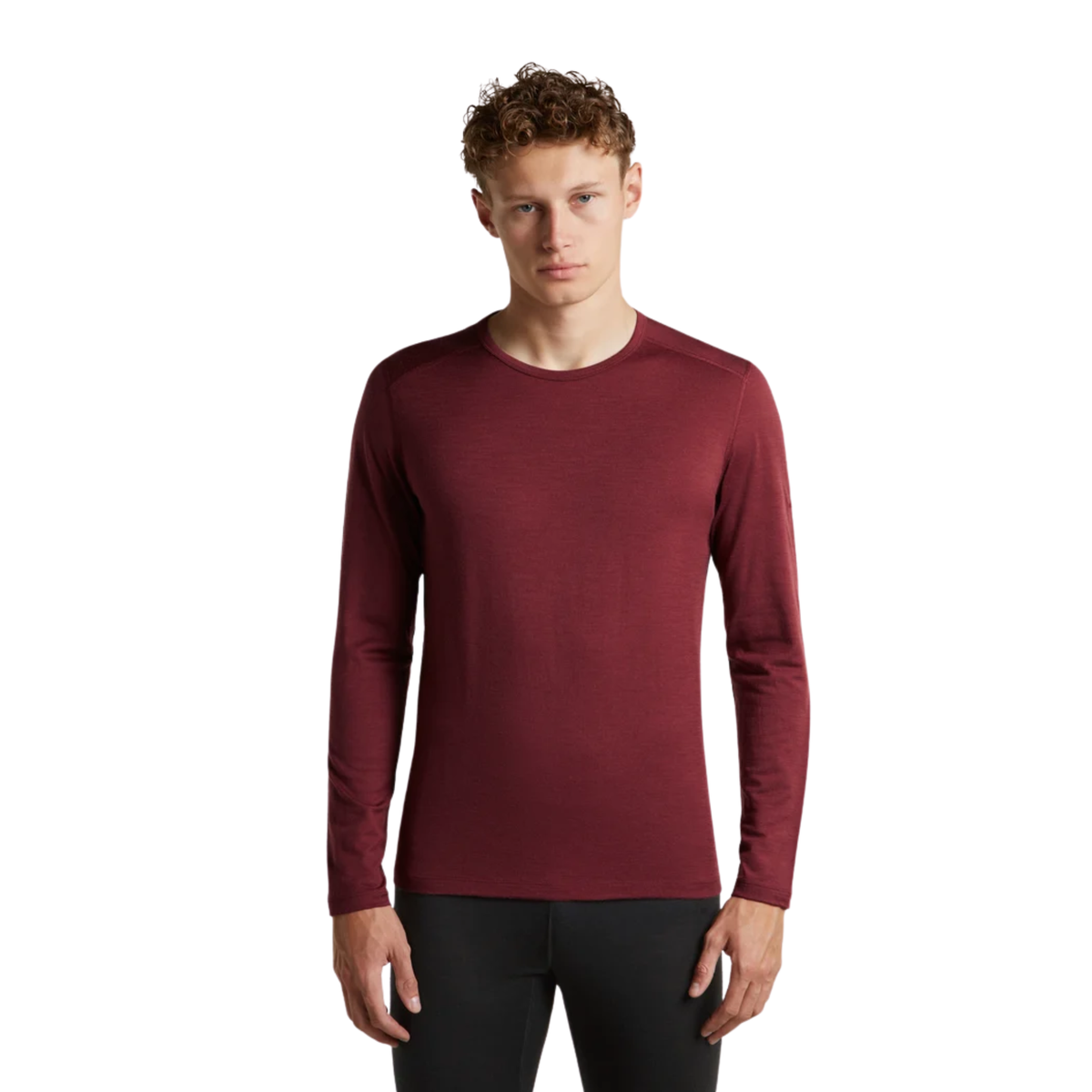 Icebreaker ICEBREAKER Mens 200 Oasis Long Sleeve Crew - Port
