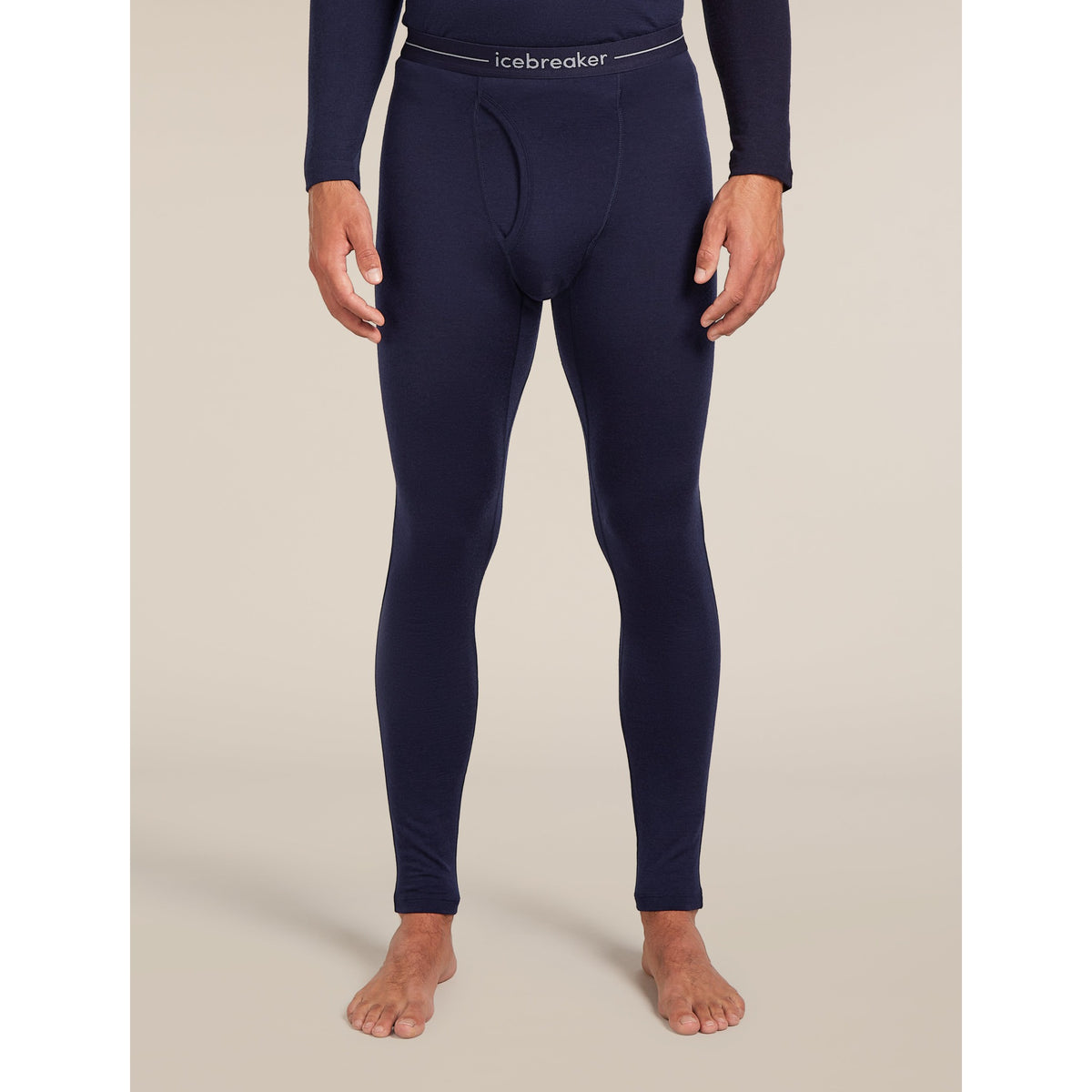 Icebreaker Mens 200 Oasis Leggings With Fly - Midnight Navy