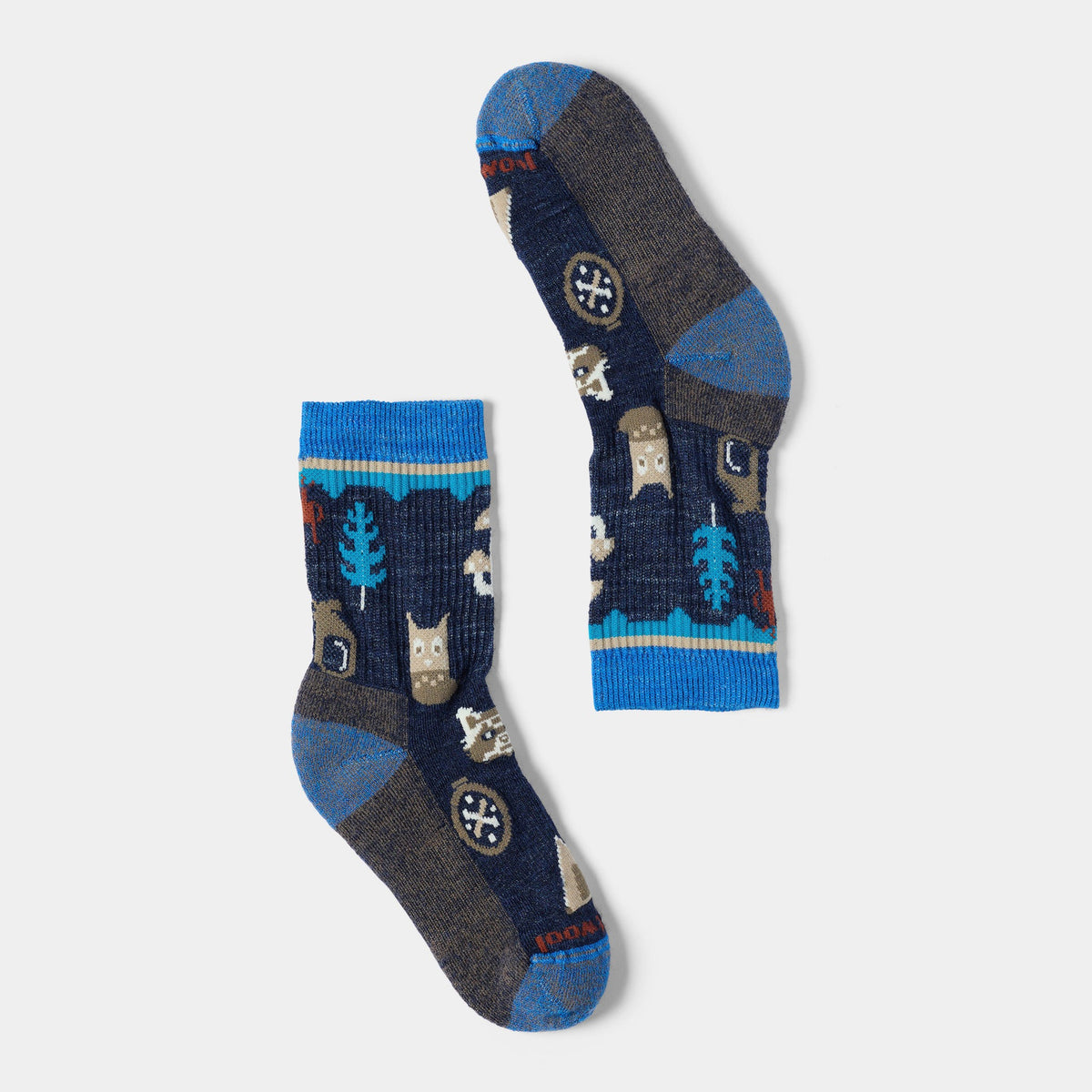 Smartwool Kids Hike Light Cushion Critter Cache Crew Socks - Deep Navy