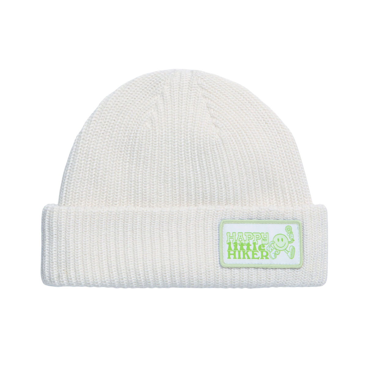 The North Face Kids Salty Lined Beanie-White Dune/Hike Patch