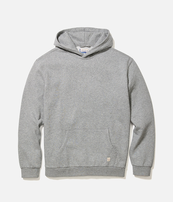 Mens Relaxed Cloud 9 Fleece Hoodie in Mid Heather Grey