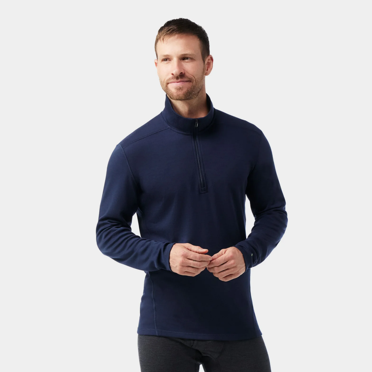 Smartwool Mens Classic Thermal Merino Base Layer 1/4 Zip-Deep Navy