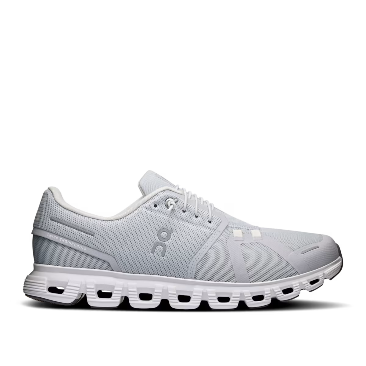 On Running Mens Cloud 6 in Glacier | White-White