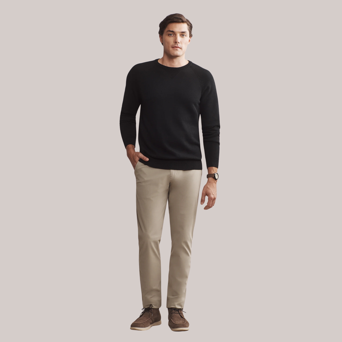 Rhone Mens Commuter Crewneck Sweater-Black