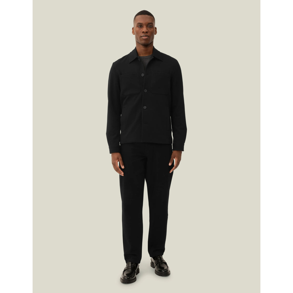 Les Deux Mens Como Hybrid Jacket-Black