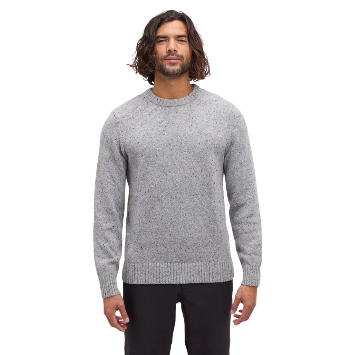 Tentree Mens Rambler Fleck Sweater- harbour grey heather fleck