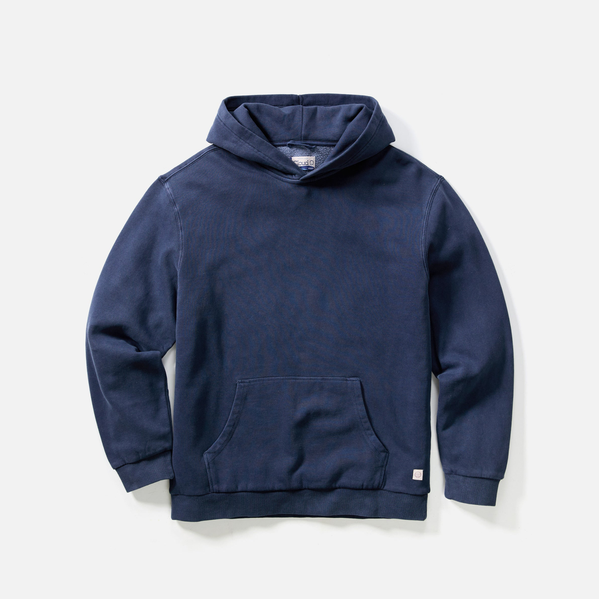 Marien Layer Mens Relaxed Cloud 9 Fleece Hoodie in Mood Indigo-Mood Indigo