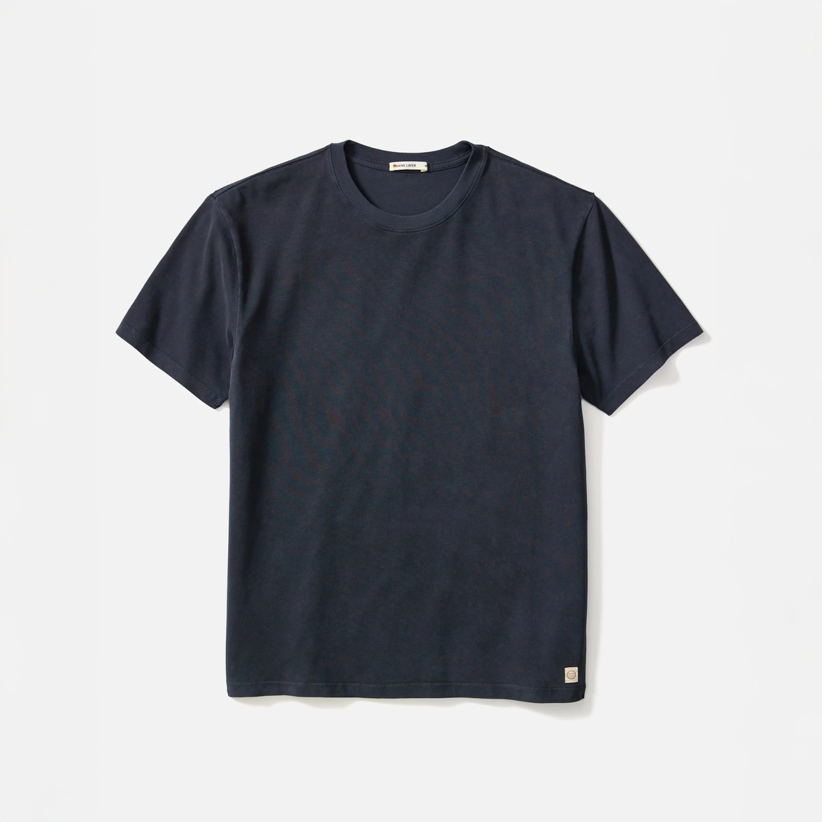 Marine Layer Mens Relaxed Cloud 9 Sueded Jersey Tee in Black-Black