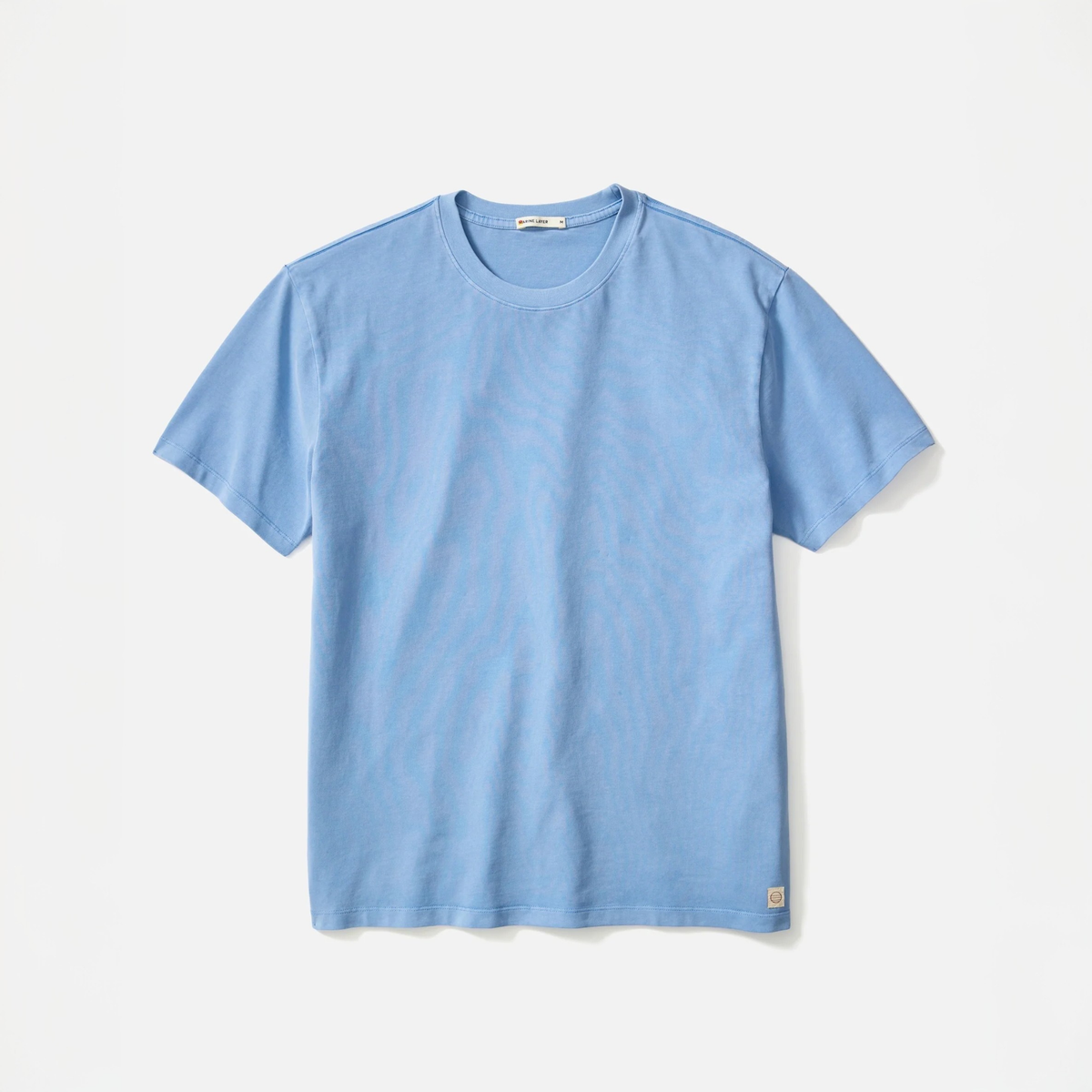 Marine Layer Mens Relaxed Cloud 9 Sueded Jersey Tee in Coastal Blue-Coastal Blue