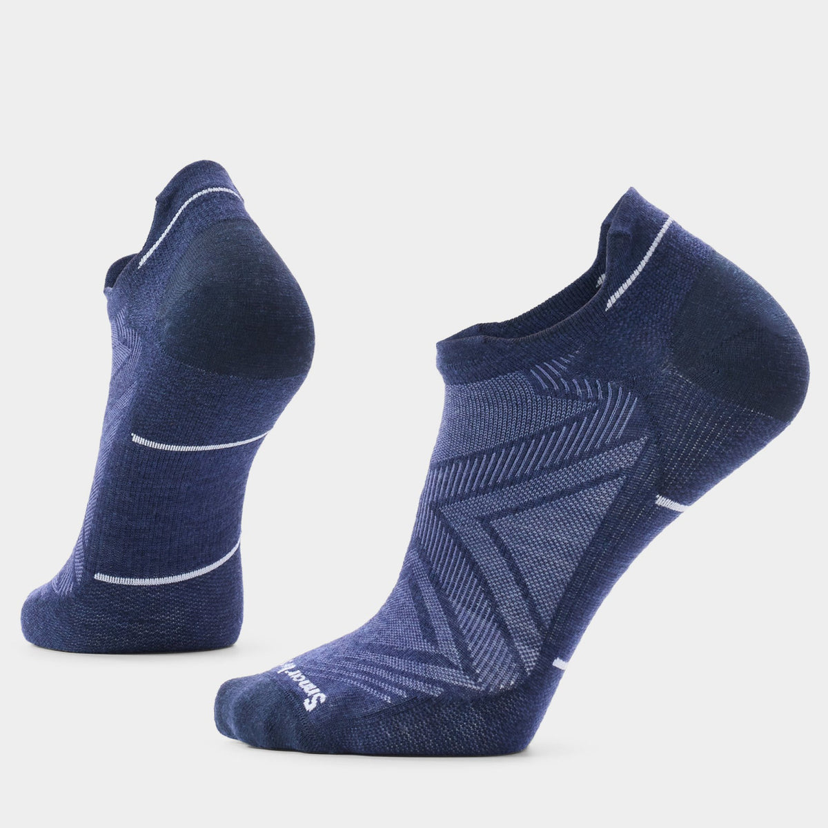 Smartwool Mens Run Zero Cushion Low Ankle Socks - Deep Navy-White