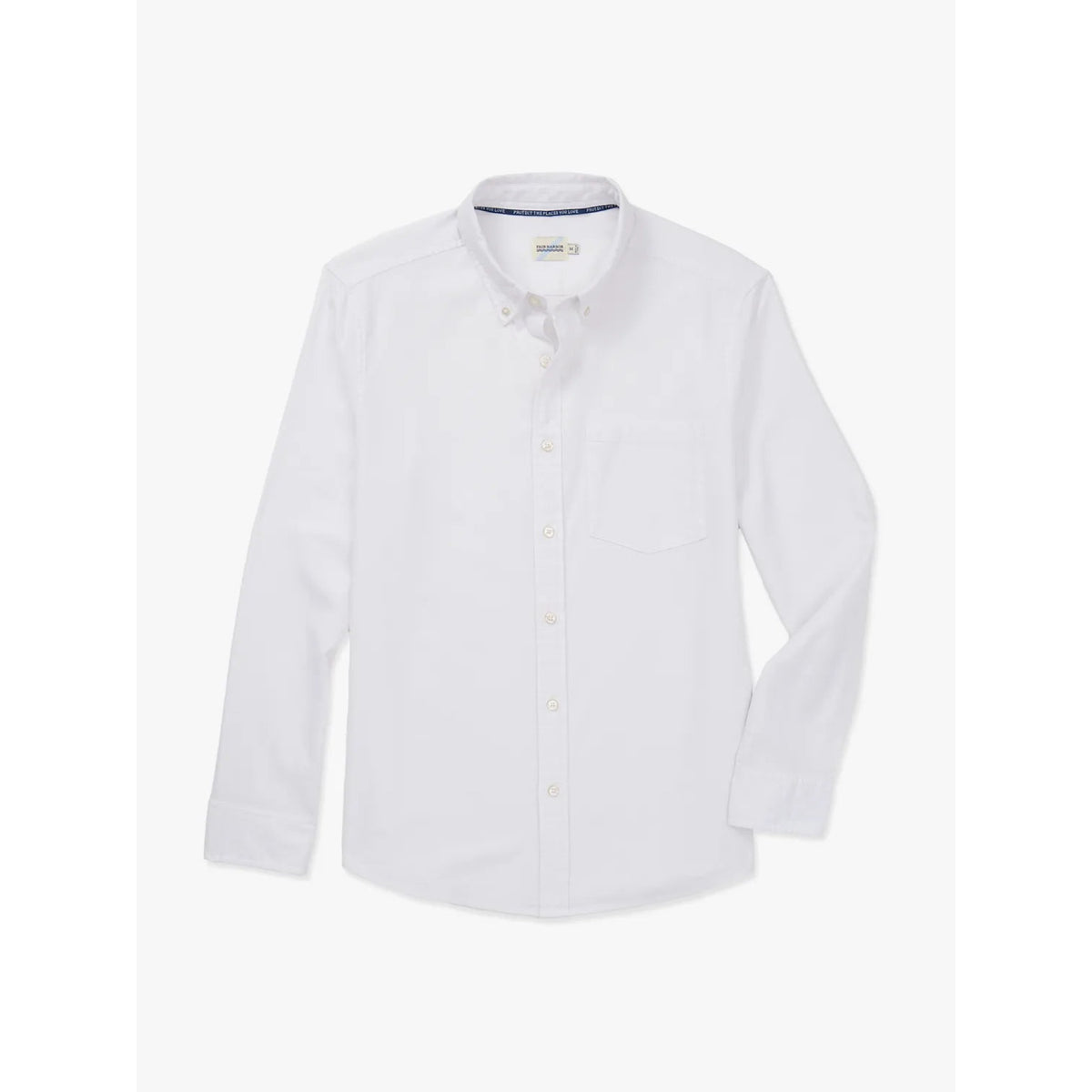 Fair Harbor Mens Salty Oxford Shirt - White