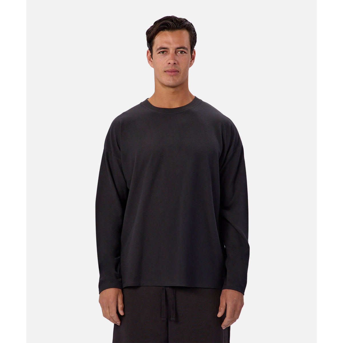 Industrie Mens The Waffle L/S Tee - Black