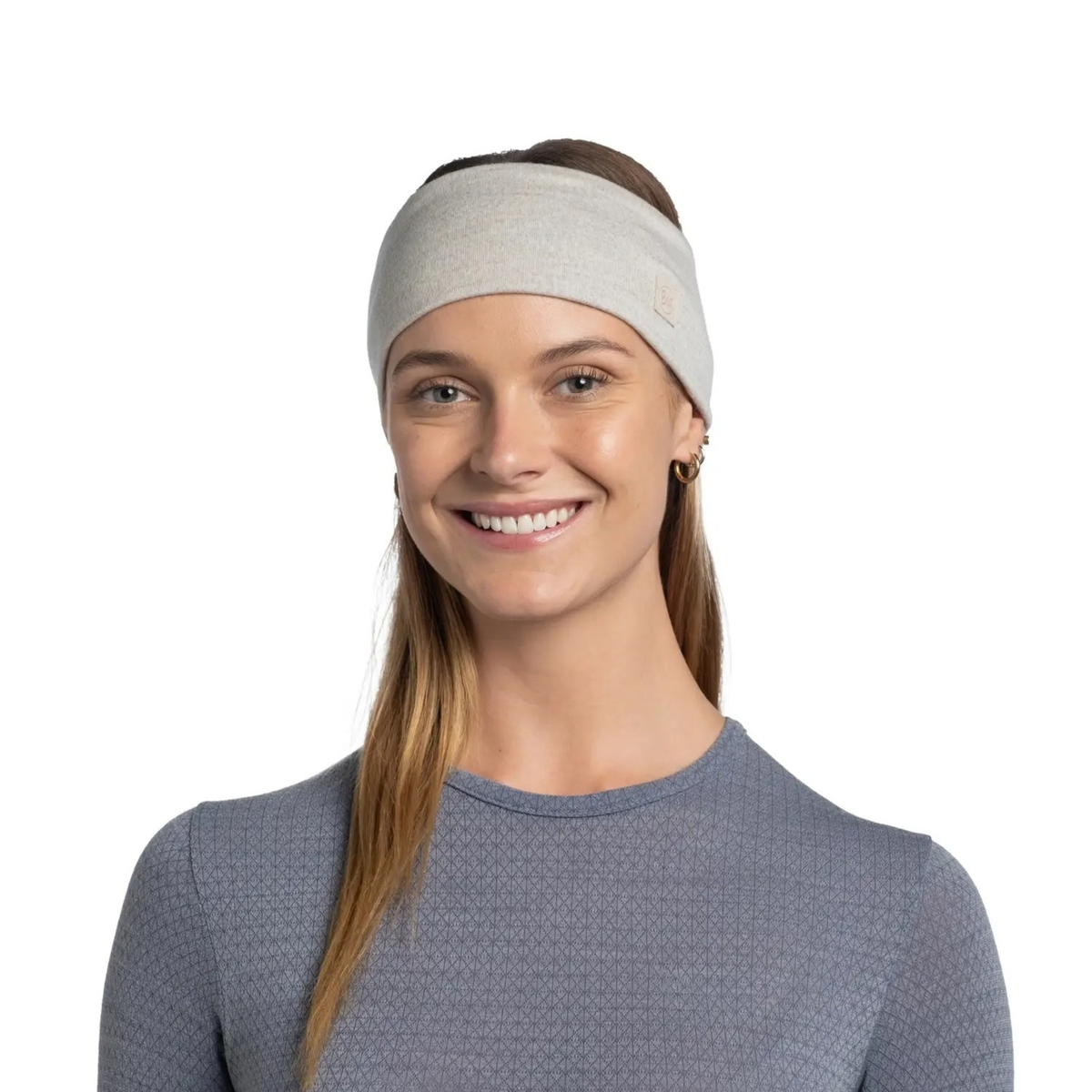 Buff Merino Wide Headband Solid -Cloud