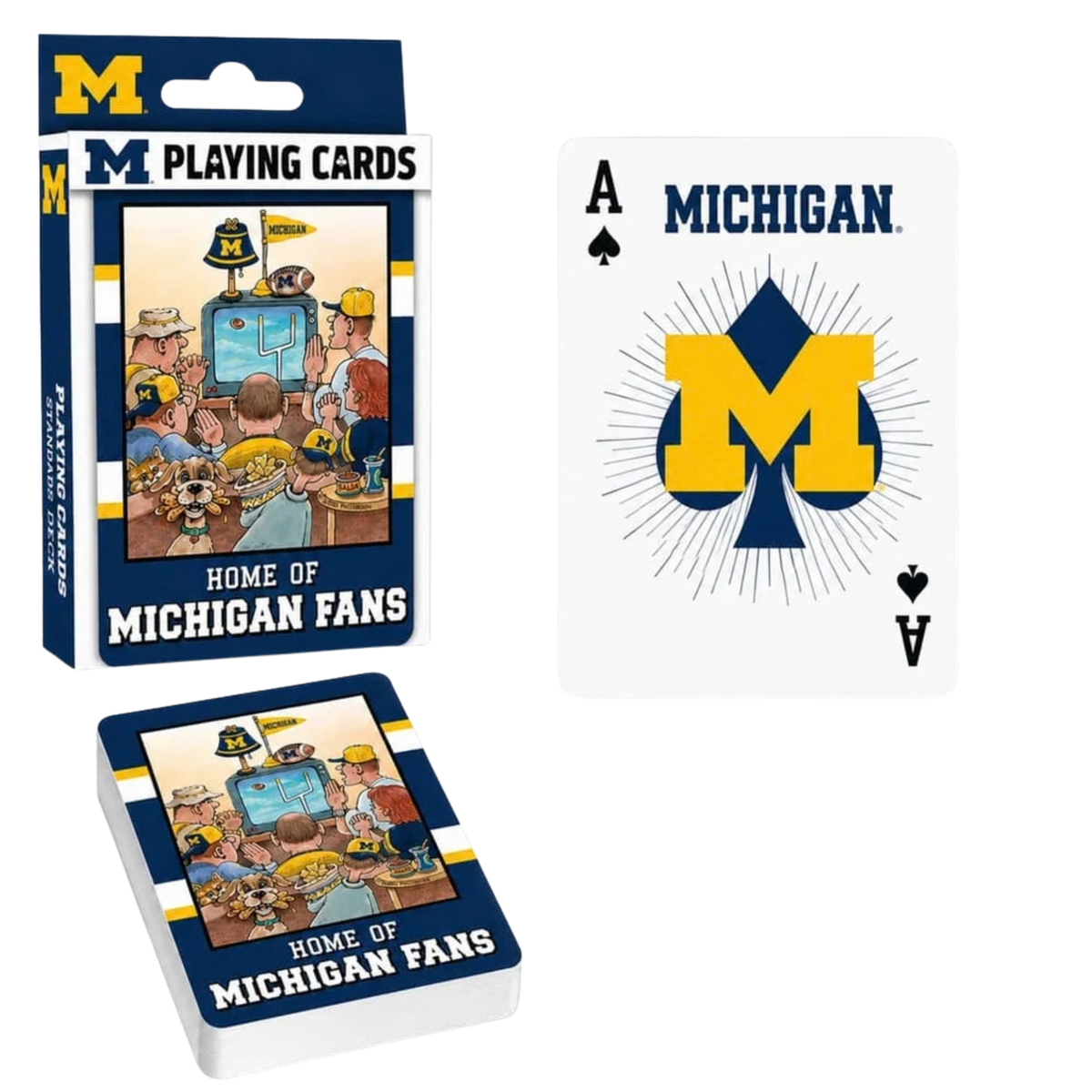Masterpiece Puzzels Michigan Wolverines Fan Deck Playing Cards