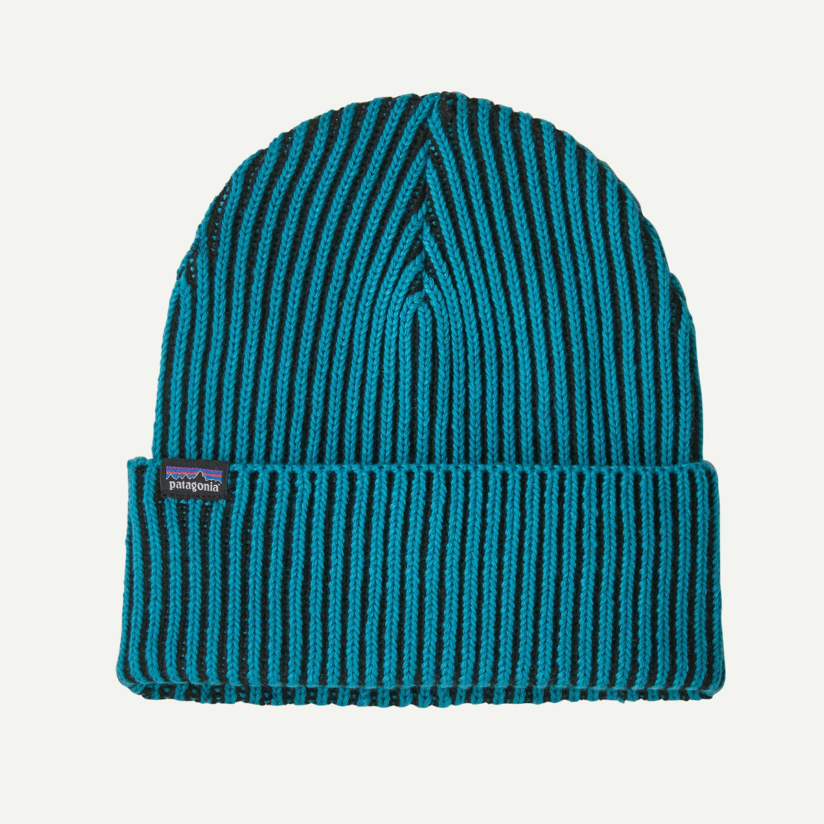 Patagonia PATAGONIA Fishermans Rolled Beanie - CSMK_Contrast Stripe: Mako Blue
