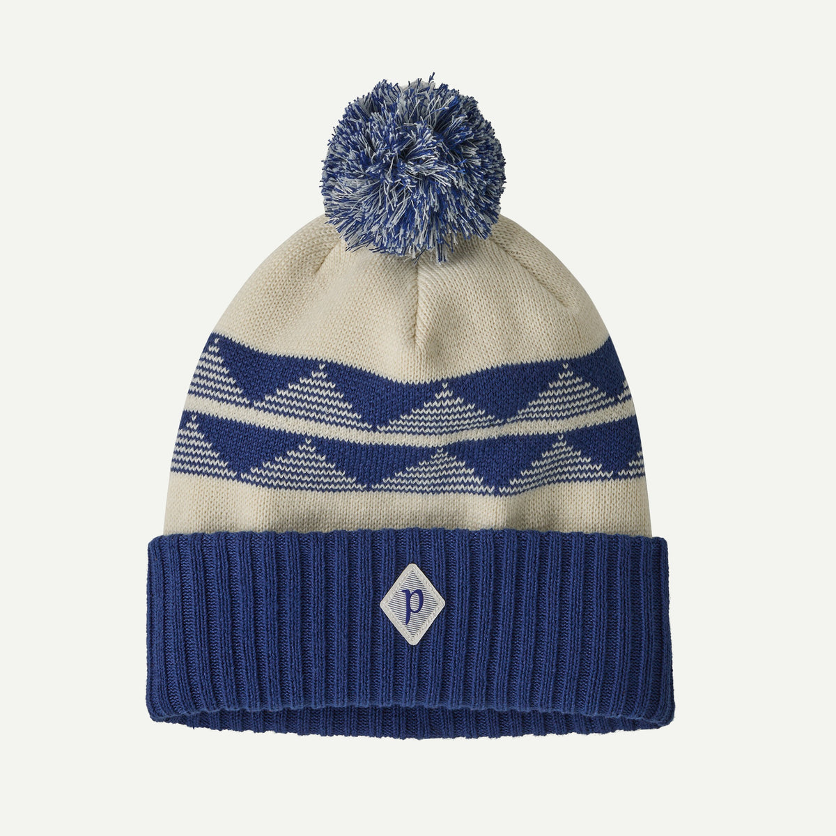 Patagonia PATAGONIA Powder Town Beanie - HSBW_Hut Tripper Stripe: Birch White