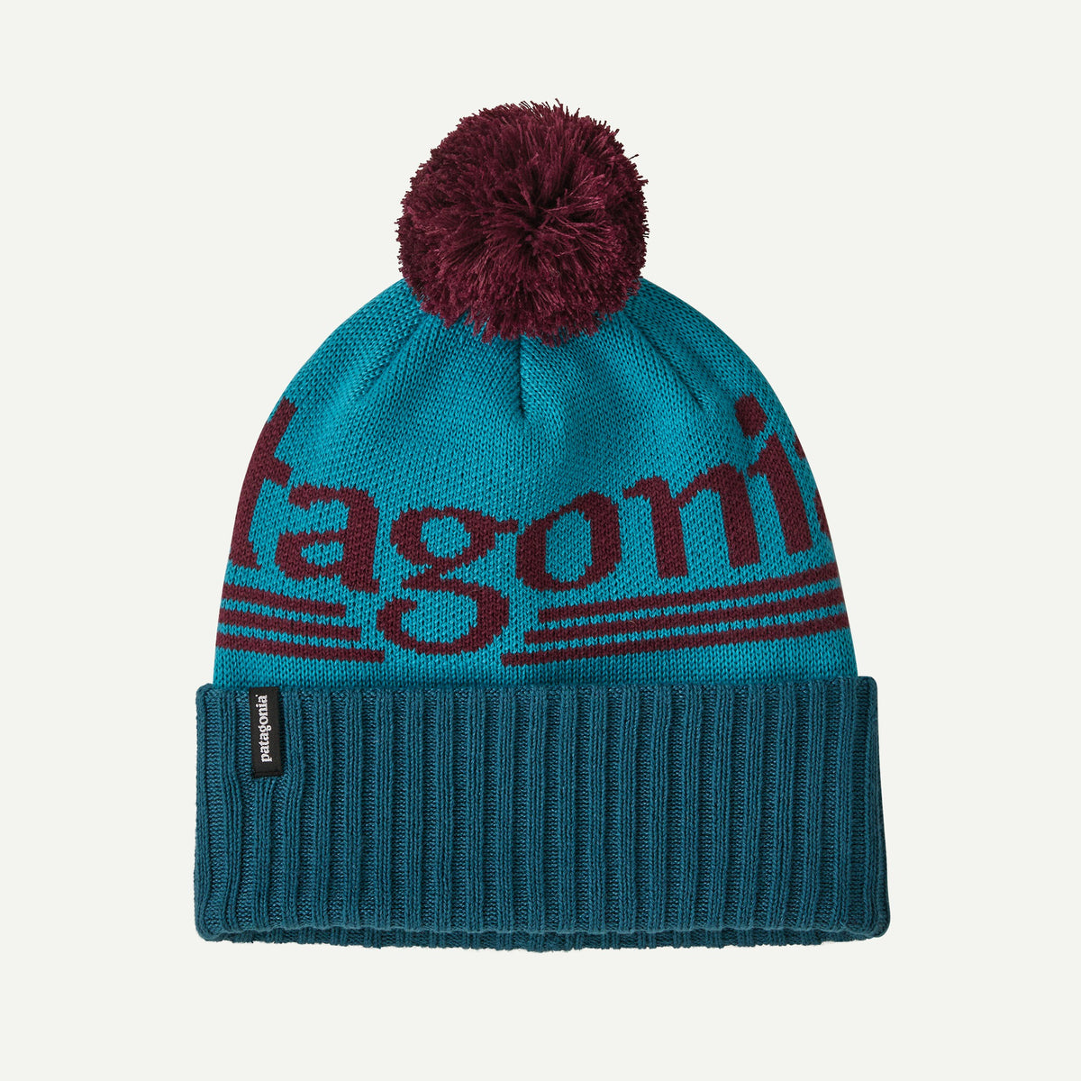 Patagonia PATAGONIA Powder Town Beanie - HLMA_Hut Tripper Logo: Mako Blue