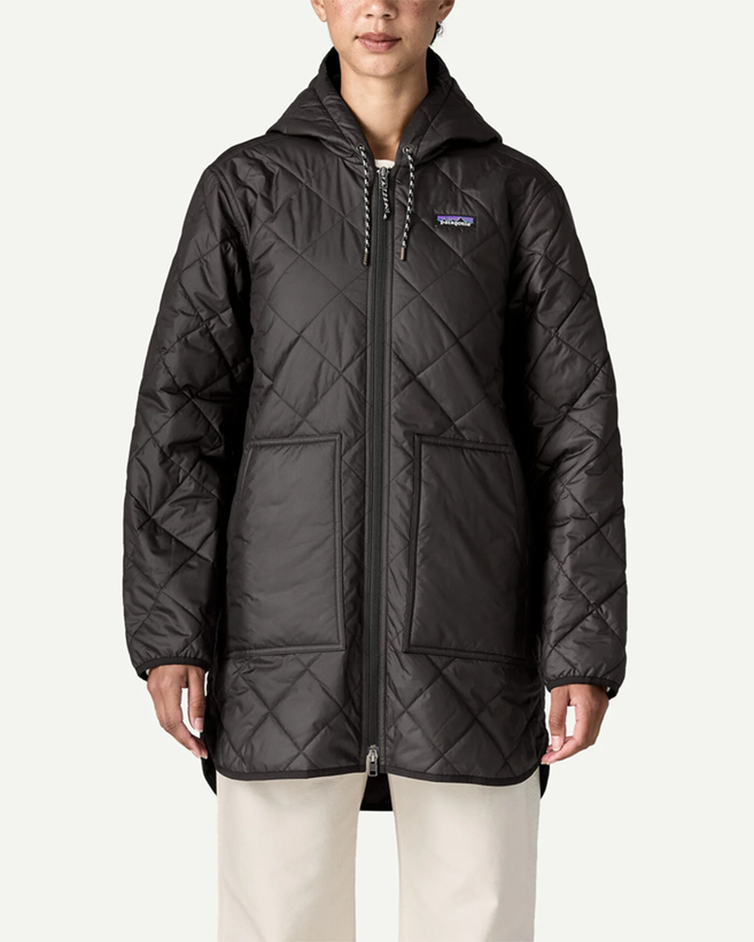 Womens Diamond Quilted Parka