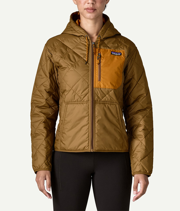 Womens Diamond Quilted Bomber Hoody