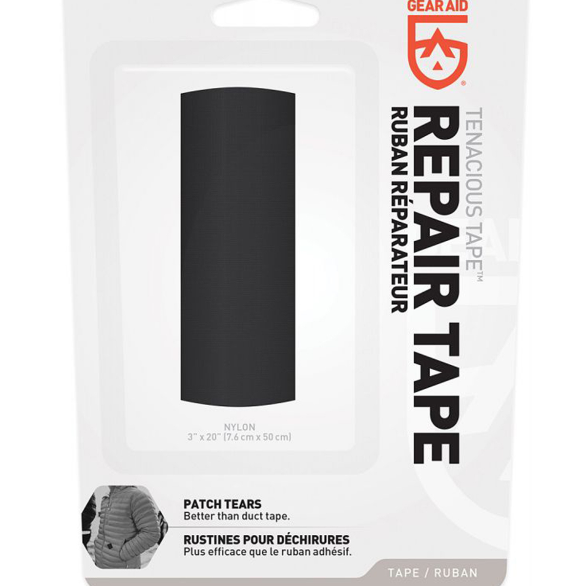 Gear Aid Tenacious Tape 3" X 20" Black-Black