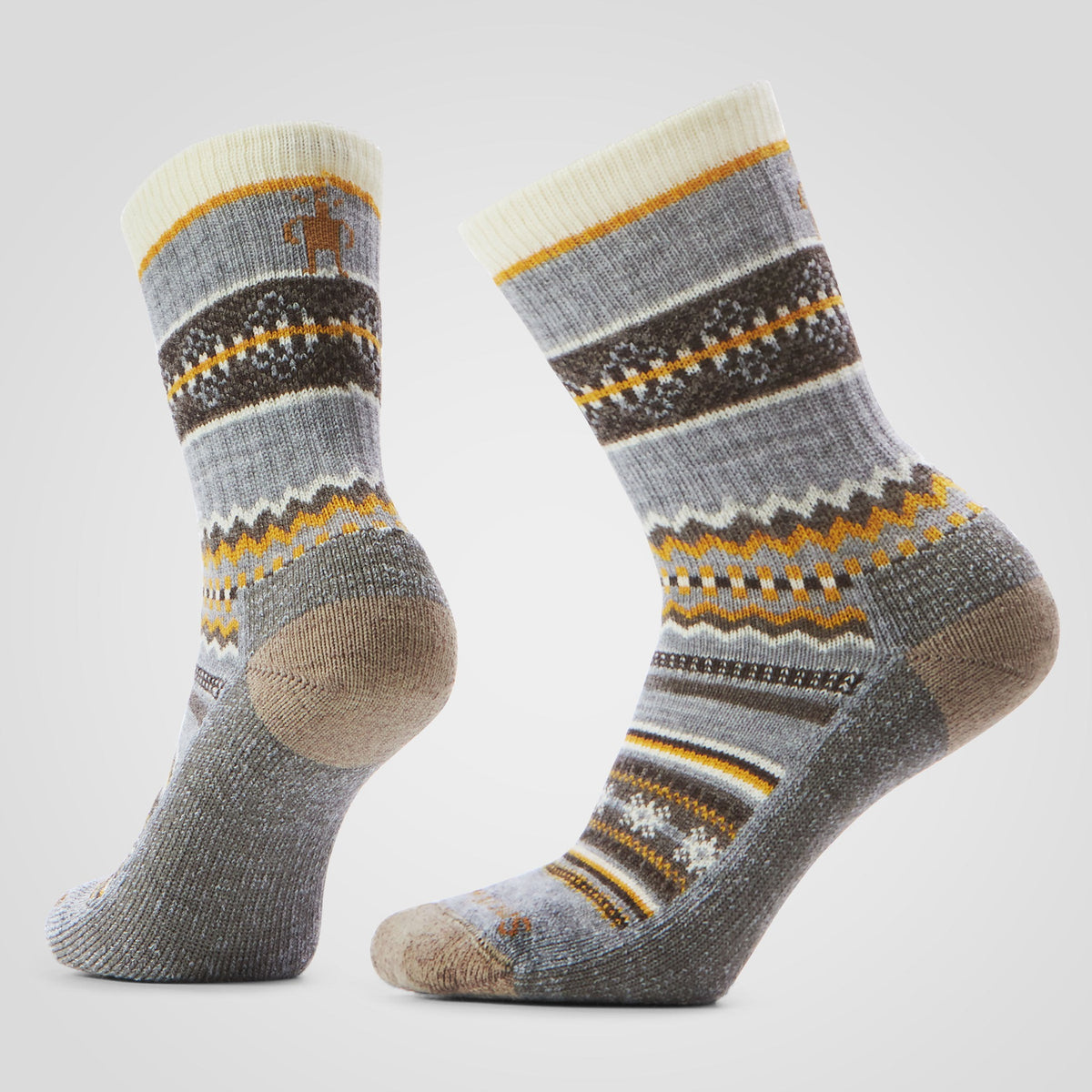 Smartwool Unisex Everyday Snowed In Sweater Crew Socks- Light Gray