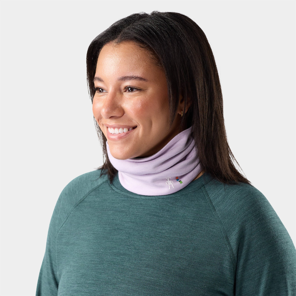 Smartwool Unisex Thermal Merino Reversible Neck Gaiter - R10_Icy Lavender Sky