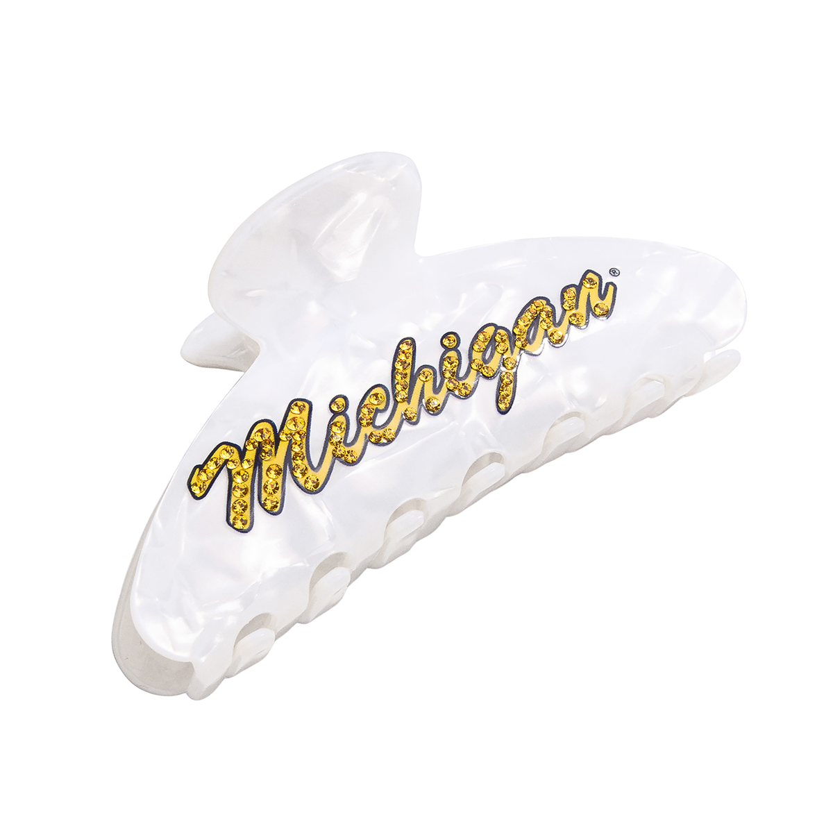 BaubleBar University of Michigan Hair Clip-White/Yellow