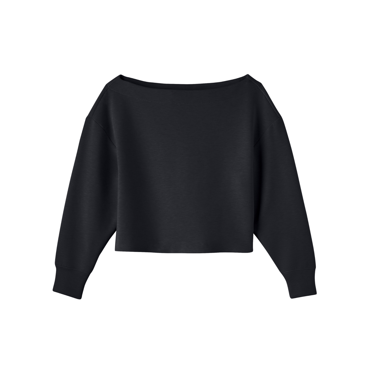 Rhone Womens Dreamglow Bateau Top in Pure Black Heather-Pure Black Heather