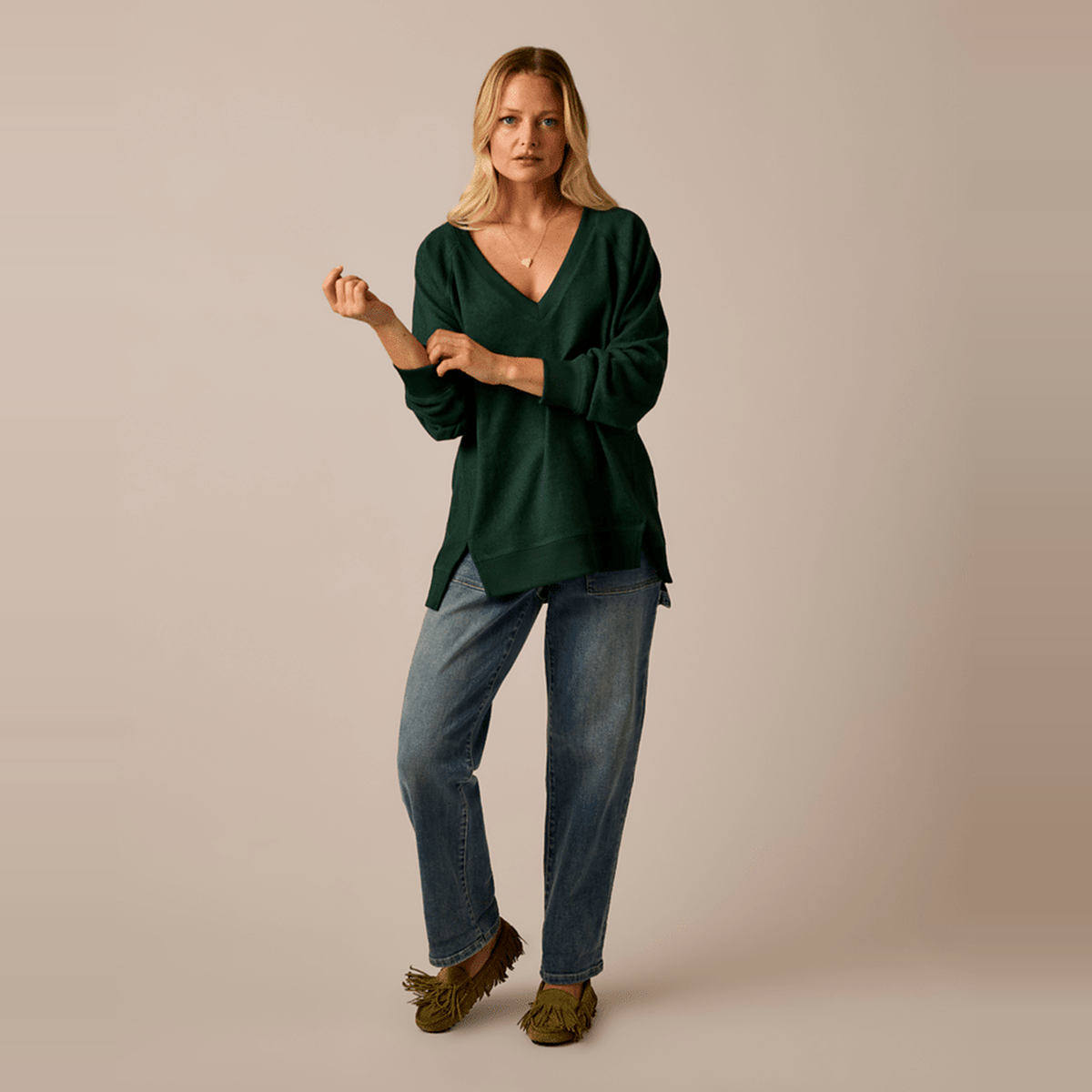 Carve Designs Womens Alena Supersoft Top - 342_Dark Pine Heather