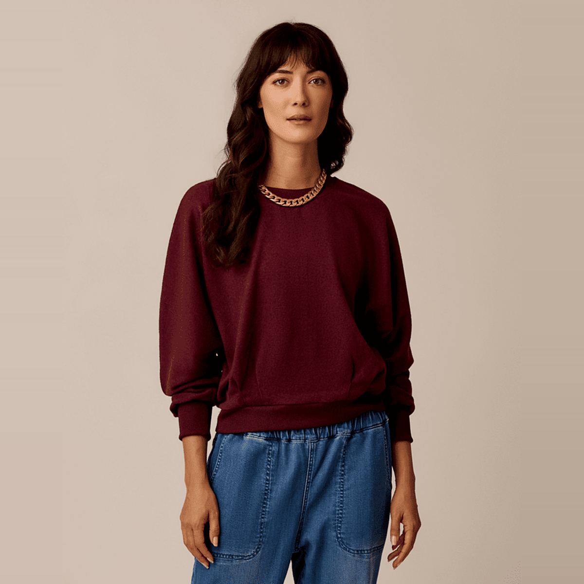 Carve Designs Womens Anneke Supersoft Dolman-627_Sangria Heather