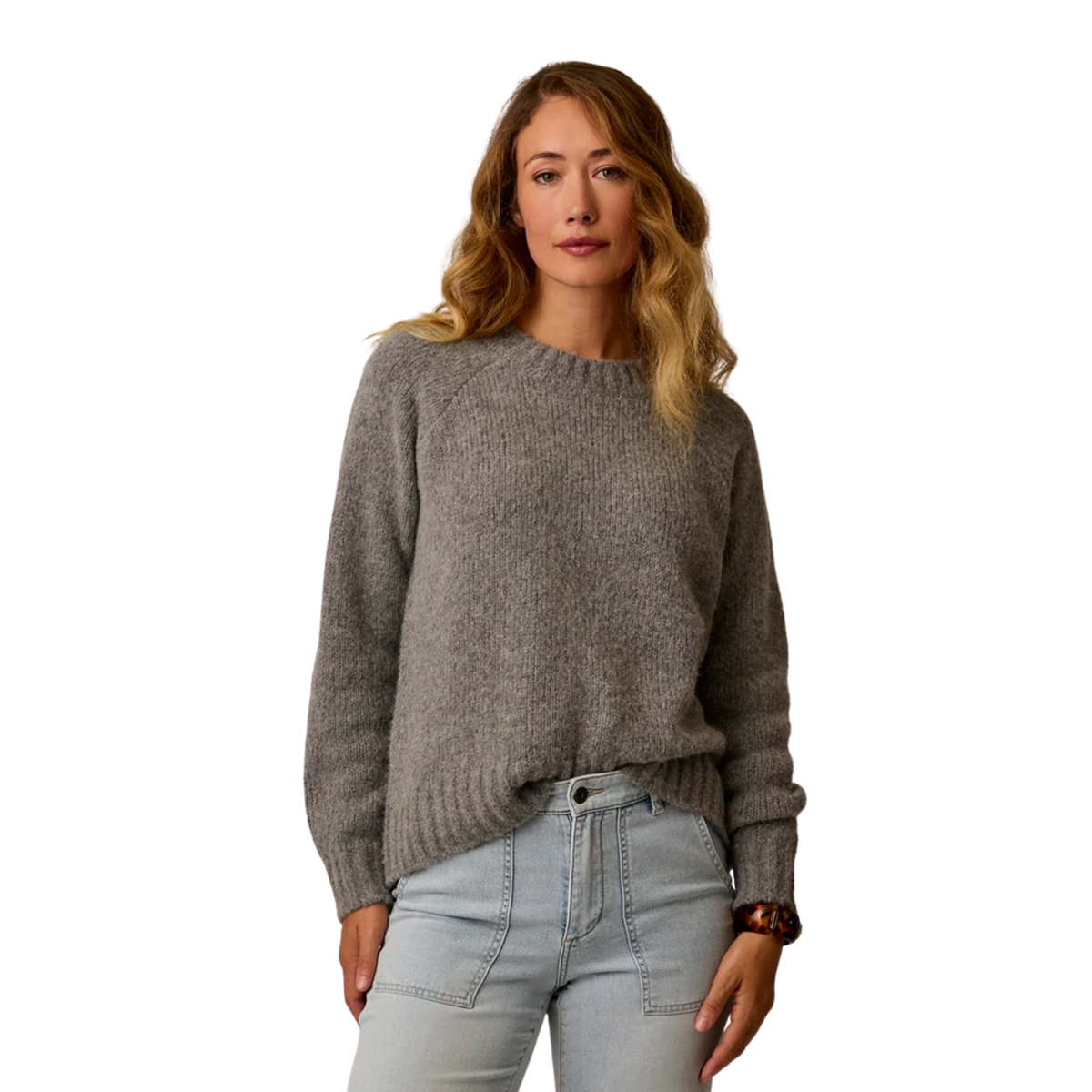 Carve Designs Womens Aria Sweater-Mid Grey