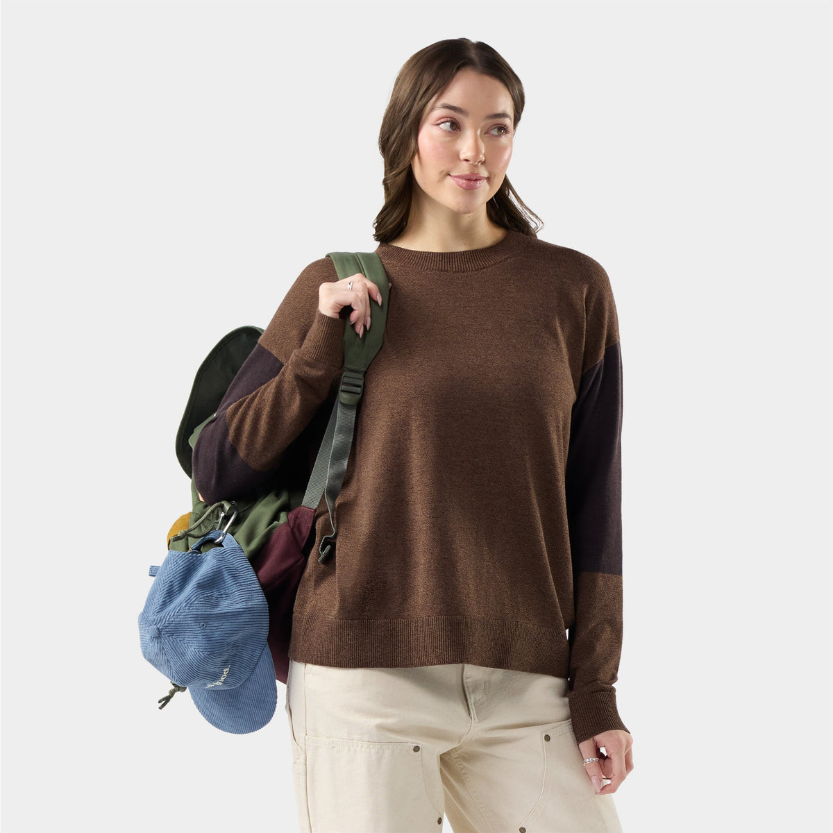Smartwool Womens Edgewood Crew Sweater F26 - Mink Marl