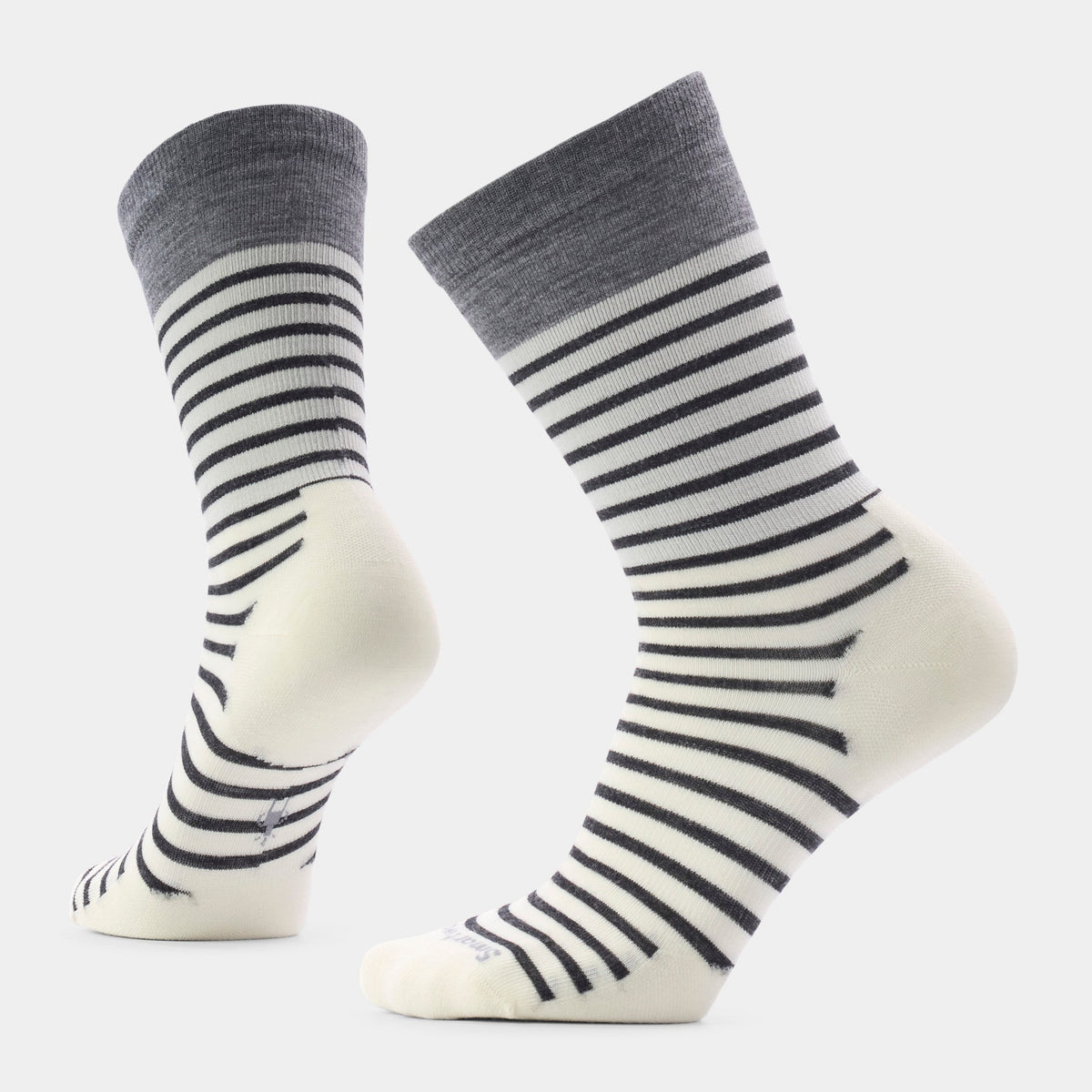 Smartwool Womens Everyday Pin Stripe Crew Socks - Natural