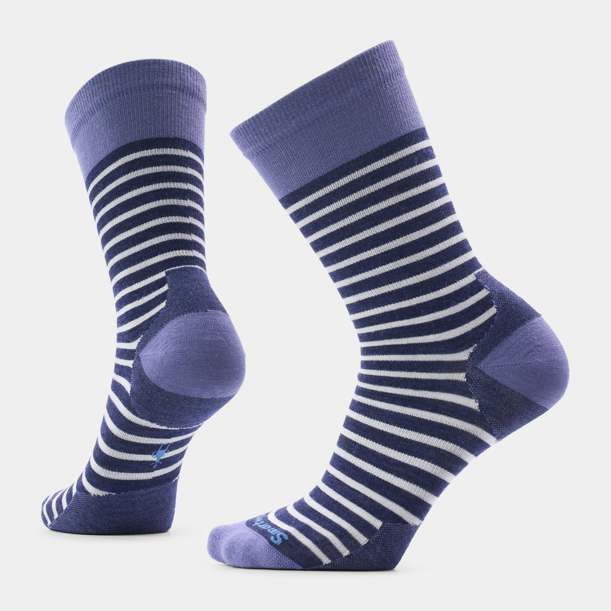 Smartwool Womens Everyday Pin Stripe Crew Socks - Deep Navy