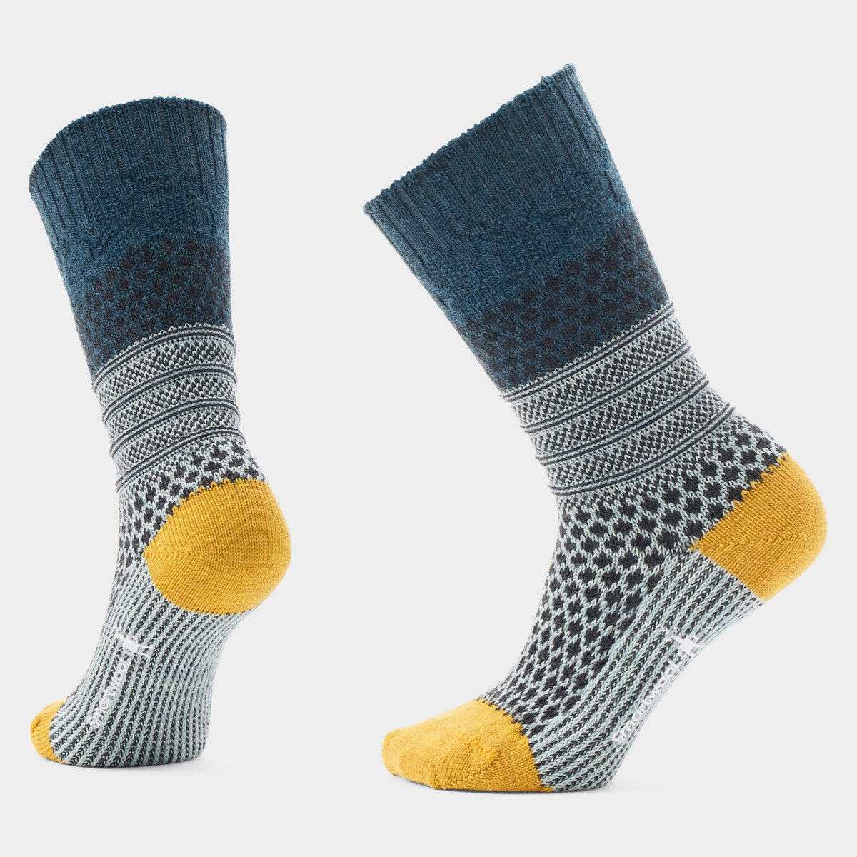 Smartwool Womens Everyday Popcorn Cable Crew Socks - Frosty Green