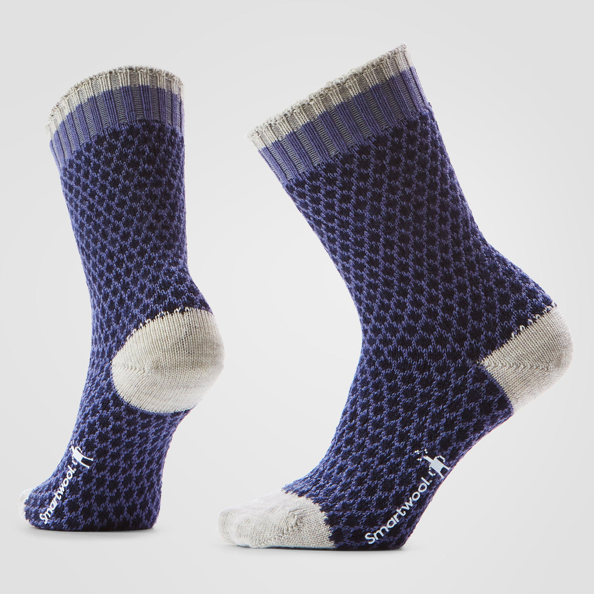 Smartwool Womens Everyday Popcorn Polka Dot Crew Socks - Nightfall Blue