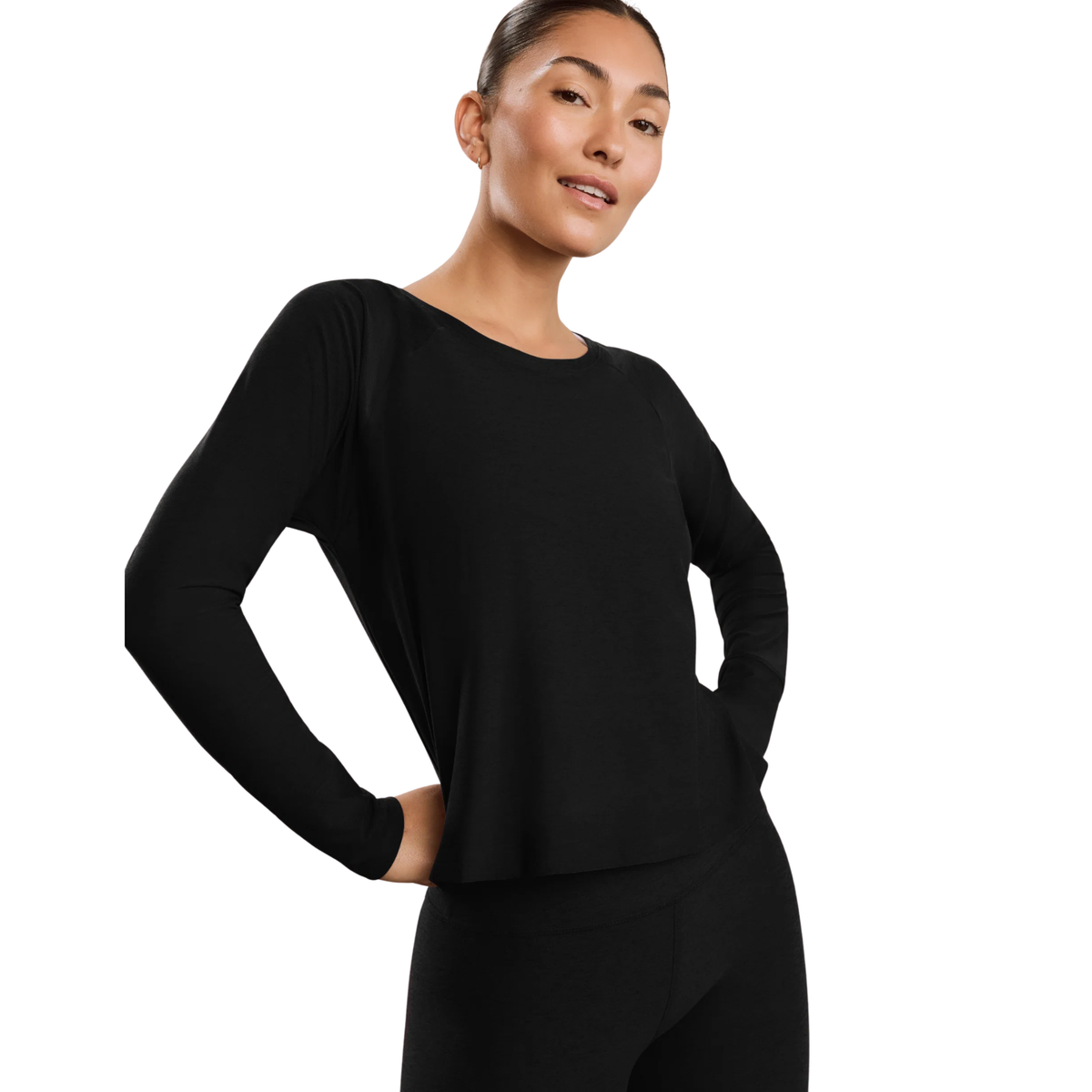 Beyond Yoga Womens Featherweight Daydreamer Pullover-Darkest Night
