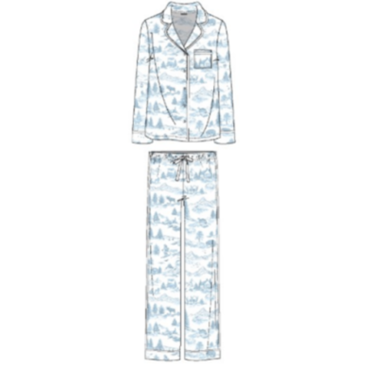 Splendid Womens Flora Pillow Soft Set-Winter Toile