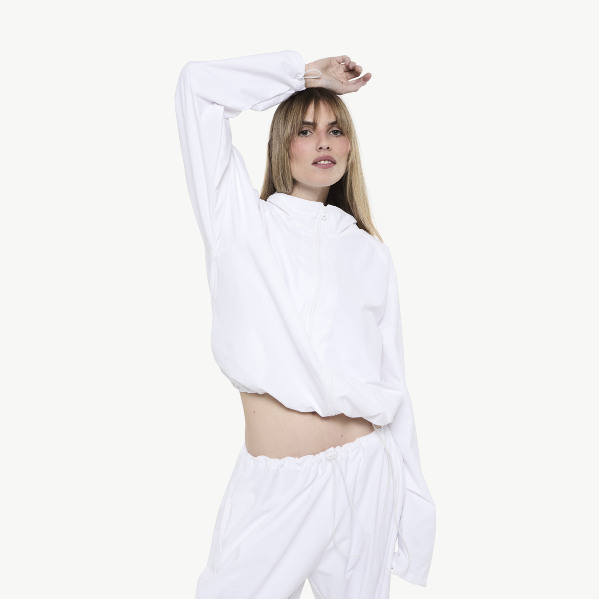Bella Venice Womens Hunter Jacket in White-White